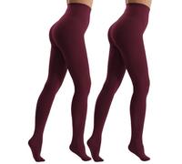 Nebalia 2 Pairs Women's 80D Opaque Soft Colorful Tights | One-Seam Design, High Elastic & Waistband, Reinforced Toe, Soft & Comfortable, 20+ Colors, Daily Life, Dance, Party XS-3XL