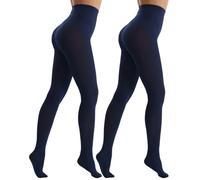 Nebalia 2 Pairs Women's 80D Opaque Soft Colorful Tights | One-Seam Design, High Elastic & Waistband, Reinforced Toe, Soft & Comfortable, 20+ Colors, Daily Life, Dance, Party XS-3XL
