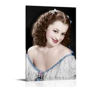 NeBaln Olivia De Havilland Smile Poster Wall Art Scroll Canvas Painting Picture Living Room Decor Home 12x18inch(30x45cm)