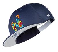 Nebelkind Snapback-Cap-Children, 4-10 Years, Pixel Two Blue, One-Size Adjustable Unisex Baseball Cap Trendy Streetwear Style with Straight Peak, One Size Fits All