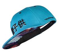 Nebelkind Snapback Cap Men Women Cyberpunk Japan Pink One Size Adjustable Baseball Cap Unisex Baseball Cap Streetwear Style Baseball Cap with Straight Peak, electric blue, One Size