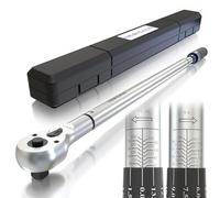NEBICALS 90 teeth 1/2 Inch drive 25-250 ft-lb Torque Wrench 33.75-337.5N.M, 22'' Length, Alloy Aluminum & Cr-Mo for Garage Car & Motorcycle, Spark Plug, Wheel, Oil change