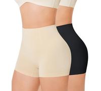 Nebility 2 Piece Shapewear for Women Tummy Control Knickers Body Shaper Pants Seamless Shaping Shorts Lower Belly Waist Trainer Panties Slimming Underwear Boyshorts