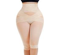 Nebility Body Shaper for Women Tummy Control Shapewear Leggings Seamless Butt Lifter Panties High Waist Trainer Thigh Slimmer, Beige, S