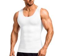 Nebility Mens Compression Shirt Vest Slimming Tummy Control Body Shaper Seamless Shapewear Undershirts Sleeveless Workout Tank Top