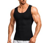 Nebility Mens Compression Shirt Vest Slimming Tummy Control Body Shaper Seamless Shapewear Undershirts Sleeveless Workout Tank Top