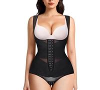 Nebility Shapewear Bodysuit for Women Tummy Control Fajas Colombianas Waist Trainer Body Shaper Slimming Open Bust Corset Bodysuits