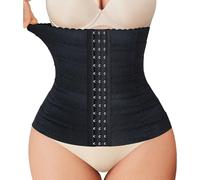 Nebility Women Waist Trainer Shapewear Tummy Control Waist Cincher Slim Body Shaper Workout Girdle Underbust Corset - black - L