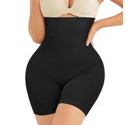 Nebility Women's Waist Trainer Shapewear Tummy Control Body Shaper Shorts Hi Waist Butt Lifter Thigh Slimmer XS/S(waistline 21.6-25.5 inch) Black