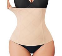 Nebility Womens' Waist Trainer Tummy Control Waist Cincher Slim Body Shaper, Beige Without Hook, Large