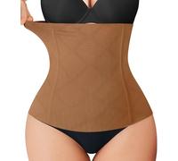 Nebility Womens' Waist Trainer Tummy Control Waist Cincher Slim Body Shaper, Brown Without Hook, XL