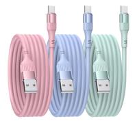 Nebite USB to USB C Cable 3PACK 3M Extra Long USB C Charger Cable Fast Charging, Phone Charger Cables USBC for iPhone 17/16/15 Pro，Galaxy S24/S23/S22/S21Huawei P9 Pixel 7/6 iPad Switch PS5 iPad etc.