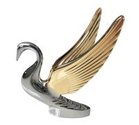 nebnickers Heavy-Duty Chrome Swan Hood Ornament, Metal, 2-Color