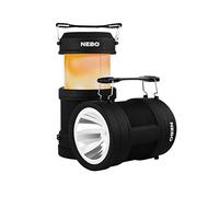 NEBO BIG POPPY Rechargeable Flashlight and Lantern with Power Bank | 300 Lumen Lantern 120 Lumen Spot Light,Black