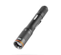 NEBO Columbo Flex 100 Pen-Sized Flashlight | Black LED Inspection/Work Light | AAA Battery Powered with with 4X Adjustable Zoom