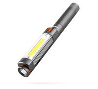 NEBO Franklin Dual 500 Lumens Flashlight | Black LED Rechargeable Dual Work Light & Spot Light | 7 Lighting Modes with Magnetic Base, NEB-WLT-0022-G , White