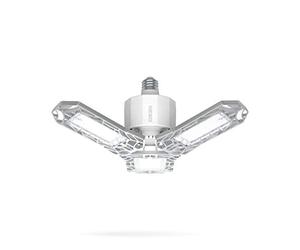 NEBO High Bright 6000 - 6,000 Lumen LED Garage & Utility Light with 3 Adjustable Panels, Screw-in E27 Base, 60W Power, Ideal for Garage/Basement/Closet, Indoor Use Only