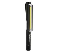 NEBO Lil Larry - 250 Lumen Torch with COB Work Light - Pocket Clip Magnetic Base for Hands-Free Lighting - Portable COB LED Flashlight - Hazard Light-Red (Black)