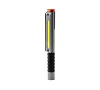NEBO Lil Larry 500 Flex - 500 Lumen Rechargeable Work Light with COB Technology, Magnetic Base & Pocket Clip for Hands-Free Lighting,Steel Grey