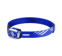 NEBO Mycro 450 - 450 Lumen Rechargeable Head Torch & Cap Light, Blue | 450-lumen rechargeable headlamp & head torch, 6 modes incl red/green night vision, hat clip, USB - blue