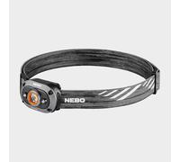 NEBO MYCRO 450 Rechargeable Headlamp | 450 Lumens, 6 Light Modes, Water Resistant, Detachable Hat Clip, Super Bright Head Lamp for Camping & Hiking, Includes USB Charging Cable - Grey