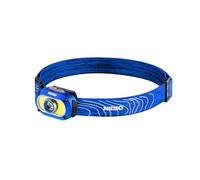 NEBO Mycro 550 - 550 Lumen Rechargeable Head Torch & Cap Light, Blue | 550-lumen rechargeable headlamp & head torch, 7 modes, 130° tilt, hat clip, USB-C, IPX4 - blue