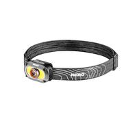 NEBO Mycro 550 - 550 Lumen Rechargeable Head Torch & Cap Light, Grey | 550-lumen rechargeable headlamp & head torch, 7 modes, 130° tilt, hat clip, USB-C, IPX4 - grey