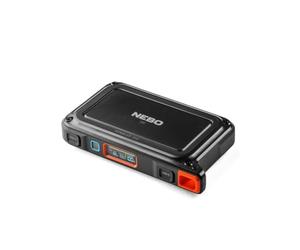 NEBO Rambler PS100 Portable Power Station - 94.9Wh / 26,000mAh Compact Power Bank with AC Output, USB-C PD, Dual USB-A, Wireless Charging, Built-In Floodlight & Carry-On Approved Design