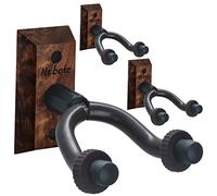 Neboic 3 Pack Guitar Wall Mount, Wood Guitar Wall Hanger, Guitar Hook, Guitar Accessories for Acoustic Electric Bass Guitar Ukulele Banjo Mandolin