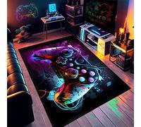 NEBOTON Gaming Rug for Game Room, Gamer Bedroom, 36x24in Modern Controller Theme