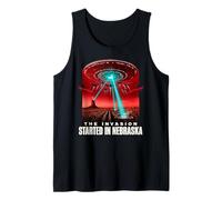 Nebraska Alien Invasion Sci-Fi Thriller Tank Top