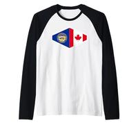 Nebraska and Canada United in Roots Raglan Baseball Tee
