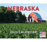 Nebraska Calendar 2026 Monthly Wall Calender 12 Month | American Made In The USA