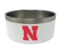 Nebraska Cornhuskers 32Oz Stainless Steel Dog Food & Water Bowl - NCAA Officially Licensed