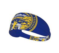 Nebraska Flag Printing Elastic Exercise Headband - Moisture-Wicking For Basketball, Running, Tennis & All Sportsâ€‹