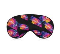 Nebraska Map Tie-dye Blackout Sleep Mask for Side Sleeper Soft Covers for Travel Essentials Nap