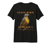 Nebraska Territory Bird The Western Meadowlark Premium T-Shirt