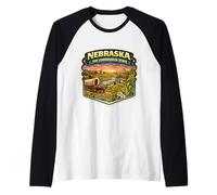 Nebraska The Cornhusker State Souvenir Visitor Memorabilia Raglan Baseball Tee