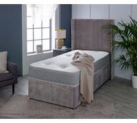 Nebraska Tufted Hybrid Mattress Soft Feel Cool Touch Quilted Surface Starlight Beds Light Grey EU King