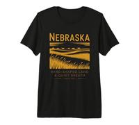 Nebraska Wind-Shaped Land and Quiet Breath Since 1867 Premium T-Shirt