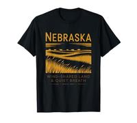 Nebraska Wind-Shaped Land and Quiet Breath Since 1867 T-Shirt