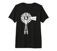 Nebraska Windmill, Vintage, Old Fashioned, Farm Premium T-Shirt