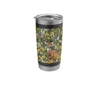 Nebraskan White Tailed Deer Surrounded By Goldenrod 2 Stainless Steel Insulated Tumbler