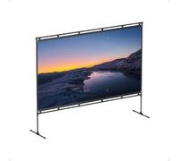 NEBULA 100-Inch Outdoor Projector Screen with Stand, Portable Carry Bag, 16:9 Film Screen, Quick and Easy Setup, Wrinkle-Free and Washable, Durable Aluminium, for Outdoor, Garden, Home Theater