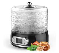 Nebula 450W Round 5 Tray Food Dehydrator | Adjustable Height, 35-70°C Temperature Control, 1-48 Hour Timer, Mesh Trays | Compact & Efficient Drying for Fruits, Vegetables, Meat, Herbs & Snacks