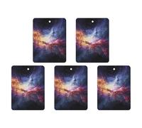 Nebula And Galaxy In The Universe Car Air Freshener Hanging Incense Chips 5 Pack Automotive Scented Hanging Sheets for Car Home Auto Interior Decor Square,gray-style