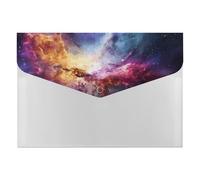 Nebula And Galaxy in The Universe File Folder, Plastic Accordion File Folders with 6 Pockets, Expanding File Organizer with Snap Closure, Portable Document Paper Organizer, Office Supplies Filing Fold