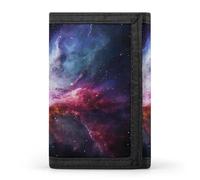 Nebula And Galaxy in The Universe Wallet for Men, Extra Capacity Trifold Wallet for Women, Foldable Money Clip with ID Window for Pocket, Credit Card Holder, Personalized Wallets for Travel