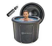 Nebula Cold Plunge Tub for Ice Bath Therapy with Secure Lid 360L Capacity - Oval Durable Rigid Bathtub for Cold Water Therapy - Premium Inflatable Bath Tub Adult