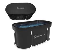 Nebula Cold Plunge Tub for Ice Bath Therapy with Secure Lid 400L Capacity - Oval Durable Portable Bath for Cold Water Therapy - Premium Inflatable Bath Tub Adult